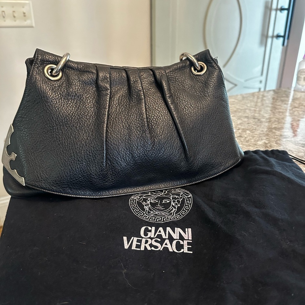 Vintage VERSACE Leather shoulder bag